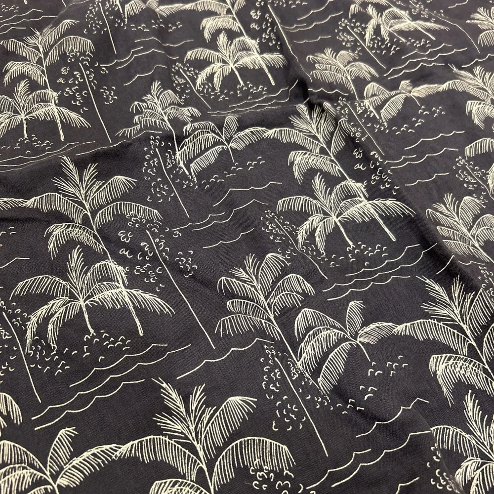 C&C California Navy Palm Print Halter Dress - Picture 3 of 7